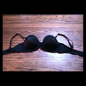 NWOT Black bra 36C   Removable straps  underwire